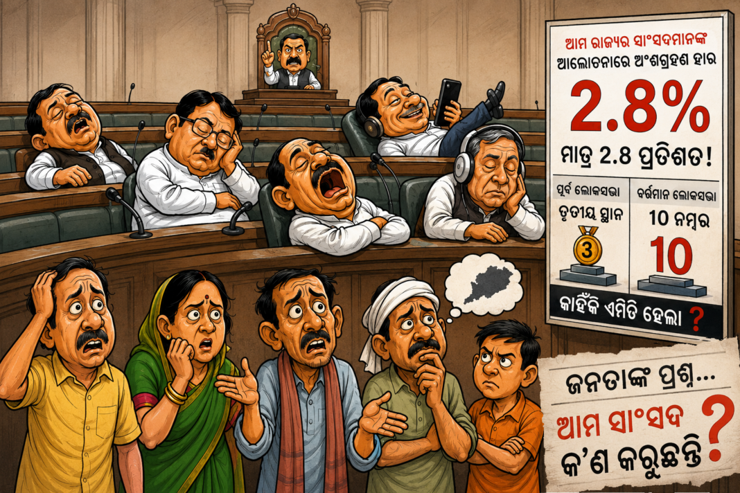 ଆପଣଙ୍କ ସାଂସଦ କରୁଛନ୍ତି କ‘ଣ? ଲୋକସଭାରେ କମୁଛି ଓଡ଼ିଶା ସ୍ୱର
